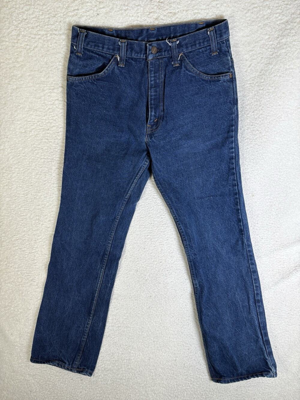 Vintage JC Penney Plain Pockets Jeans 30x28 Blue 1980s Straight Leg Denim Ranch